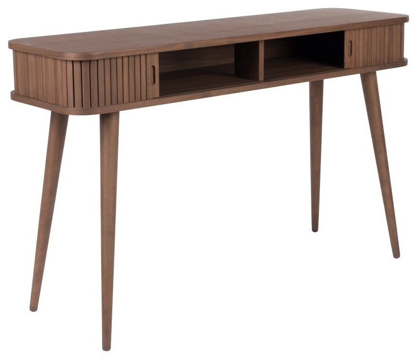 Walnut Wooden Console Table | Zuiver Barbier - Midcentury - Console ...