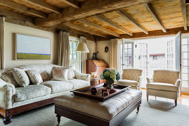 Living room - traditional living room idea in Boston