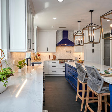 Brilliant Blue Kitchen Remodel - Fairbanks Ranch