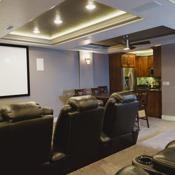 Dazzling Salt Lake Home with Double Step Ceilings, Movie Room, and Office