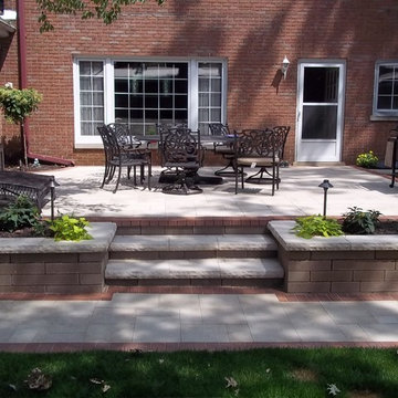 Old house, modern backyard