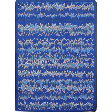Kid Essentials, Teen Area Rug, Static Electricity, 10'9"X13'2", Blue