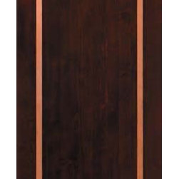 Jeld-Wen W52M Alder Door Dark Cherry Finish Copper Metallic Inlay - Interior Doors