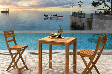 Interbuild Balcony & Garden Series, bar table with chair