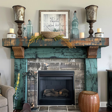 Colored Fireplace Mantels