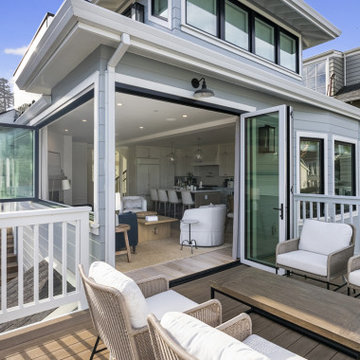 Unique Corner Bifold Door & Window Expand Stunning Sausalito Home