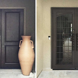 Before & After - Iron Security Door by First Impression Ironworks - Home Safety And Security
