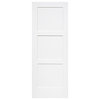 3-Panel Kimberly Bay Door, Interior Slab Shaker, White, 80"x24"x1.375"