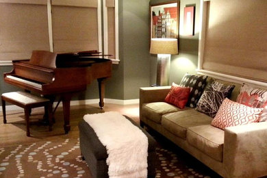 Transitional living room photo in Phoenix