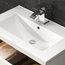 Laguna Wall-Mounted Vanity Unit and Sink, Gloss Grey and Driftwood, 60 Cm