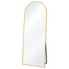 Easly 17x58 Arched Aluminum Framed Full Length Mirror Standing Floor Mirror, Gold