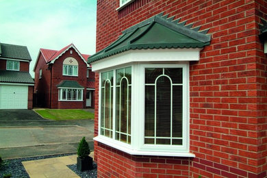 White uPVC 3 part Bay Window with special Georgian Inserts