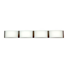 Wave, 62298LED, 4-Light Vanity, Bronze/Opal Glass