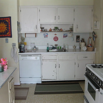 Small kitchen that needed to remain within original foot print.