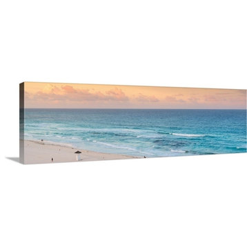 "Cancun, Ocean view at Sunset II" Wrapped Canvas Art Print, 60"x20"x1.5"