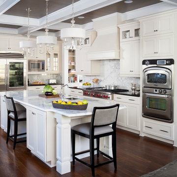 Sophisticated traditional "tuxedo" kitchen