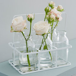 set of six milk bottles - Vases