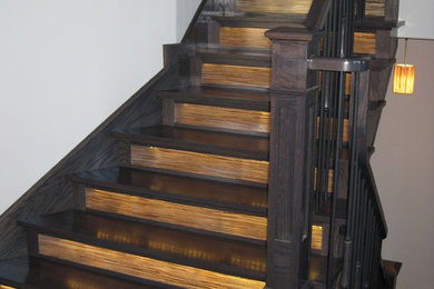 Photo of a contemporary staircase in Raleigh.
