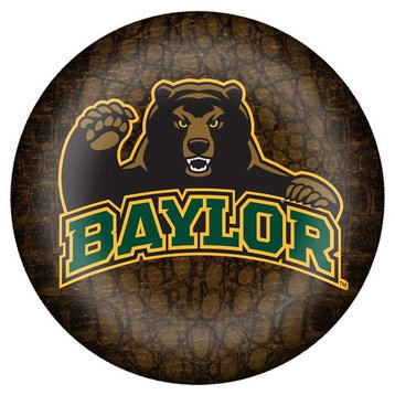 PW3104-Baylor with Bear Head on Green Crock Paperweight