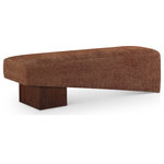 Meridian Furniture - Alora Upholstered Bench, Cognac, Walnut Finish - Indulge in the allure of the Cognac Fabric Alora Bench by Meridian Furniture. Its captivating design and luxurious Cognac Fabric elevate any space with effortless elegance. Crafted with precision and durability in mind, this stunning piece becomes the focal point of gatherings, fostering moments of connection and warmth. Embrace sophistication and style with the Alora Bench, a testament to exquisite taste and timeless beauty.