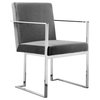 Dexter Arm Chair, Velvet Silver