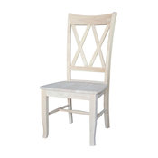 International Concepts 18" Double X-back Stools, Set of 2