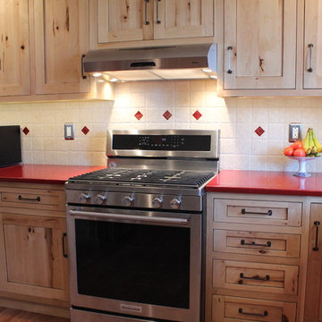 Rustic Knotty Maple Kitchen