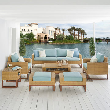 Milea™ 8pc Deep Seating Set - Spa Blue