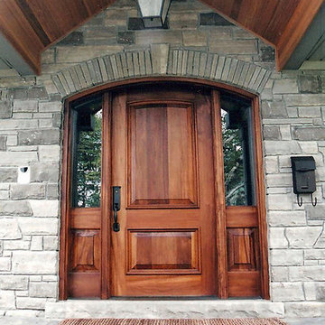 2 Panel Mahogany with 2 Side Lite