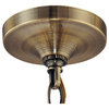 Crystorama 5625-AB 5 Light Chandelier in Antique Brass with Silk