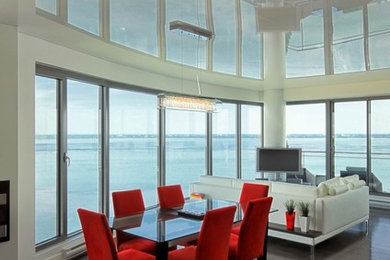 Example of a trendy dining room design in Vancouver