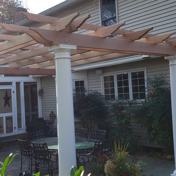 Cedar Pergola with Tuscan Columns