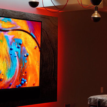 A High-Tech Basement Redesign Infused with Art and Innovation
