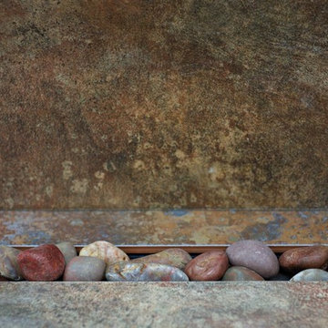 Installing Drain as an Open Trench filled with smooth stones, glass beads or ???