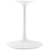 Lippa 60" Round Artificial Marble Dining Table in White