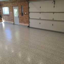 Epoxy Flake Floor Silver Bell - Flooring