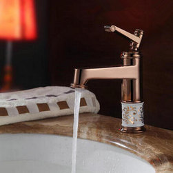 Antique Brass Rose Gold Bathroom Mixer Water Single Handle Sink Faucet TA091R - Bathroom Sink Faucets