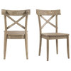 Bowery Hill 19'' Transitional Wood X-Back Side Chair in Natural (Set of 2)