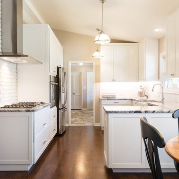 Transitional White Kitchen in District 66 Omaha NE