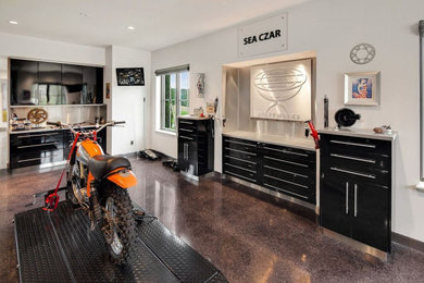 Inspiration for a modern garage remodel in Seattle