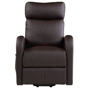 Ricardo Recliner WithPower Lift, Brown PU