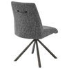 Viona Fabric Swivel Dining Side Chair, Set of 2, Blazer Dark Gray