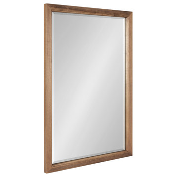 Hogan Wood Framed Wall Mirror, Rustic Brown 20x30