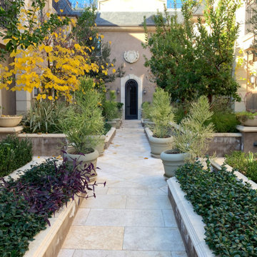 French Mediterranean Palace Courtyard