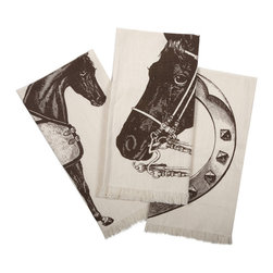 Thomas Paul - Thoroughbred Hand Towels, Set of 3 - Bath Towels