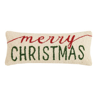 Multi Merry Christmas Pillow by Peking Handicraft