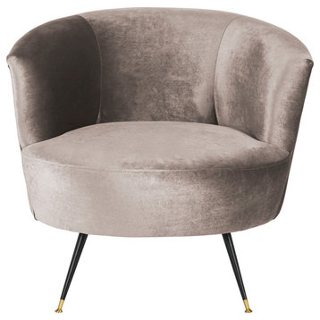 Safavieh Arlette Velvet Retro Mid-Century Accent Chair, Hazelwood
