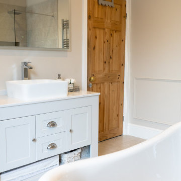 Rear extension with a kitchen island & bench seating