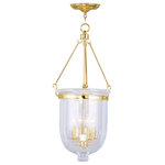 Livex Lighting - Jefferson Chain-Hang Light, Polished Brass - As you design your dream area, remember that lighting plays a key role in creating the ideal ambiance. Because it works with more than one style, the Jefferson Chain-Hang Light will transform your space into a retreat. This versatile piece measures 14 inches wide by 30 inches tall and features a stunning polished brass finish.