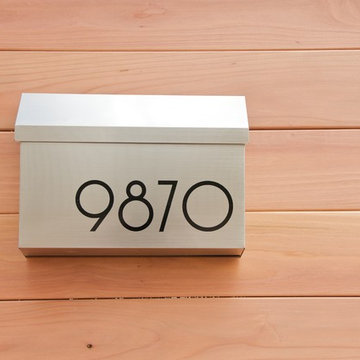 modern house numbers mailbox